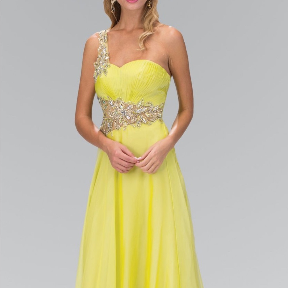Elizabeth K - One Shoulder Chiffon Gown
